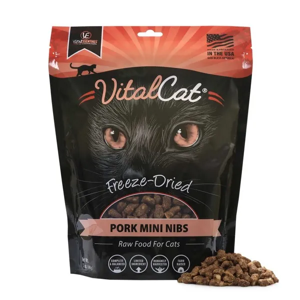 12 oz. Vital Essentials Freeze Dried Cat Pork Mini Nb - Astro Sale